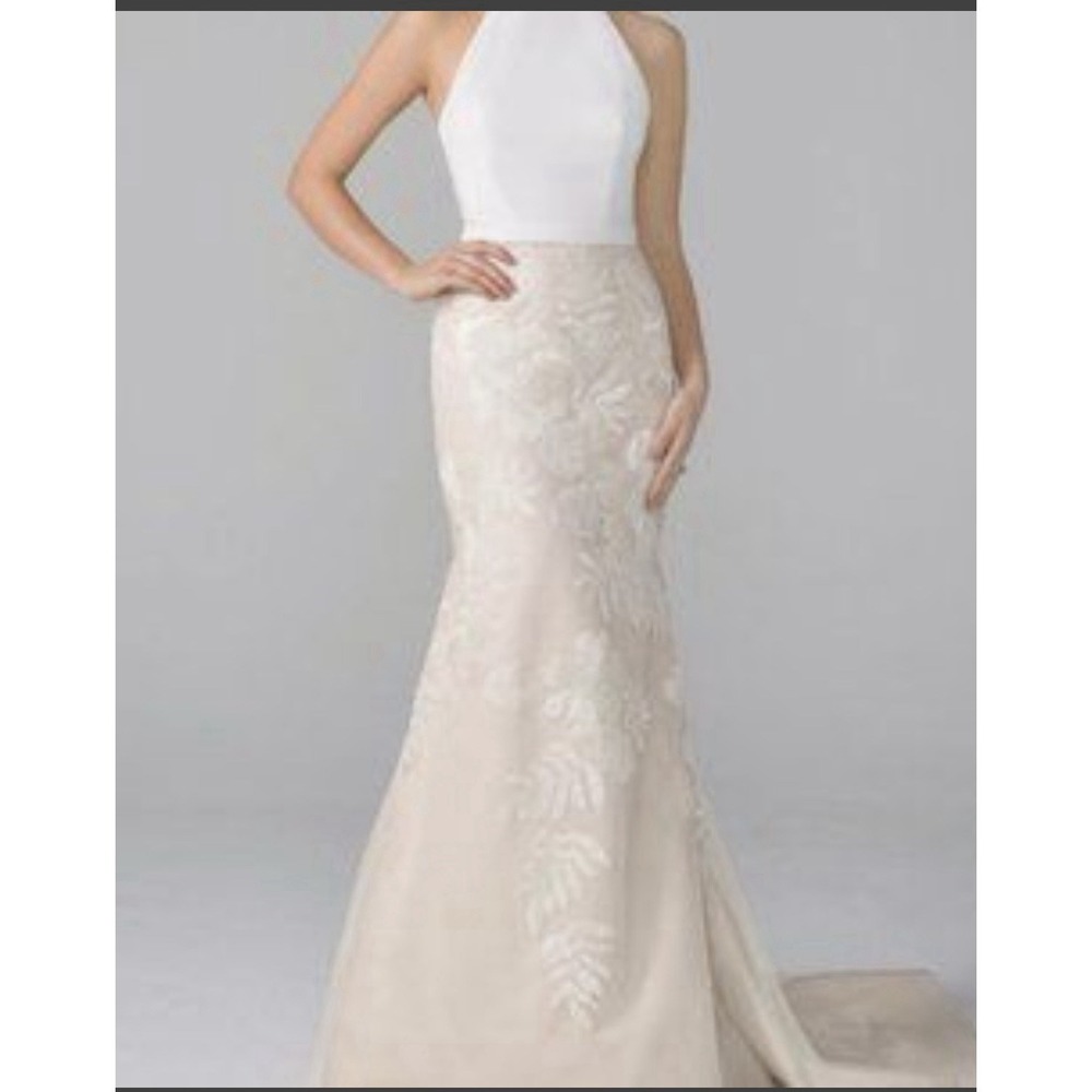 NWT Liancarlo Fiona Halter Wedding Dress Azul Collection Sz 10 Unaltered/UnWorn